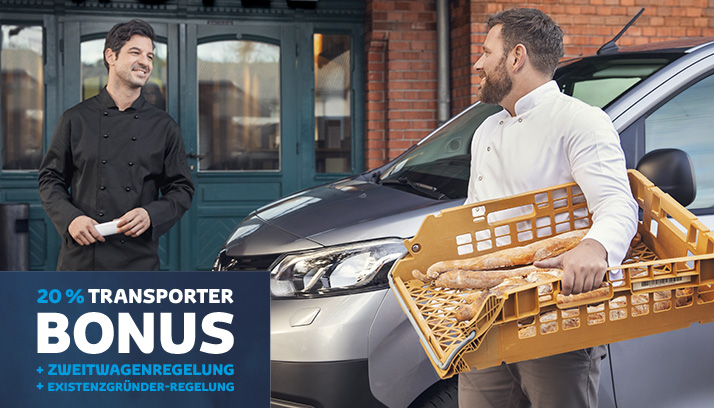 DER TRANSPORTER BONUS: 20 % VERSICHERUNGSVORTEIL