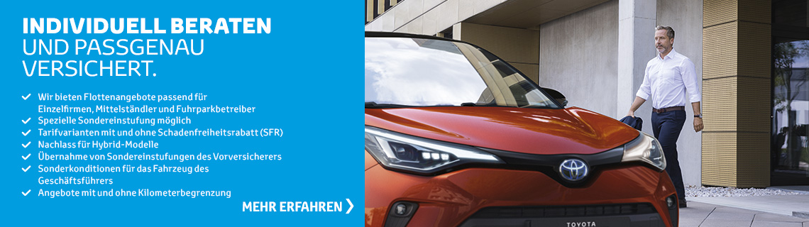 Toyota Versicherung Gewerbekunden